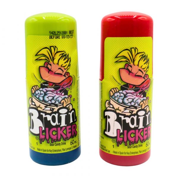 Brain Licker Blue Raspberry & Sour Strawberry Flavour Bottle