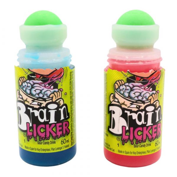 Brain Licker Blue Raspberry & Sour Strawberry Flavour Bottle - Image 2