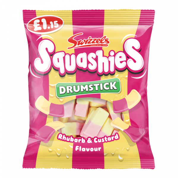 Drumstick Squashies Rhubarb & Custard Flavour Bag