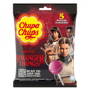Chupa Chups Stranger Things 5 Flavours Lollipops Bag